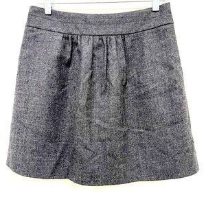 J.Crew Woman’s Wool Gray Casual Pleated Mini Skirt Size 4